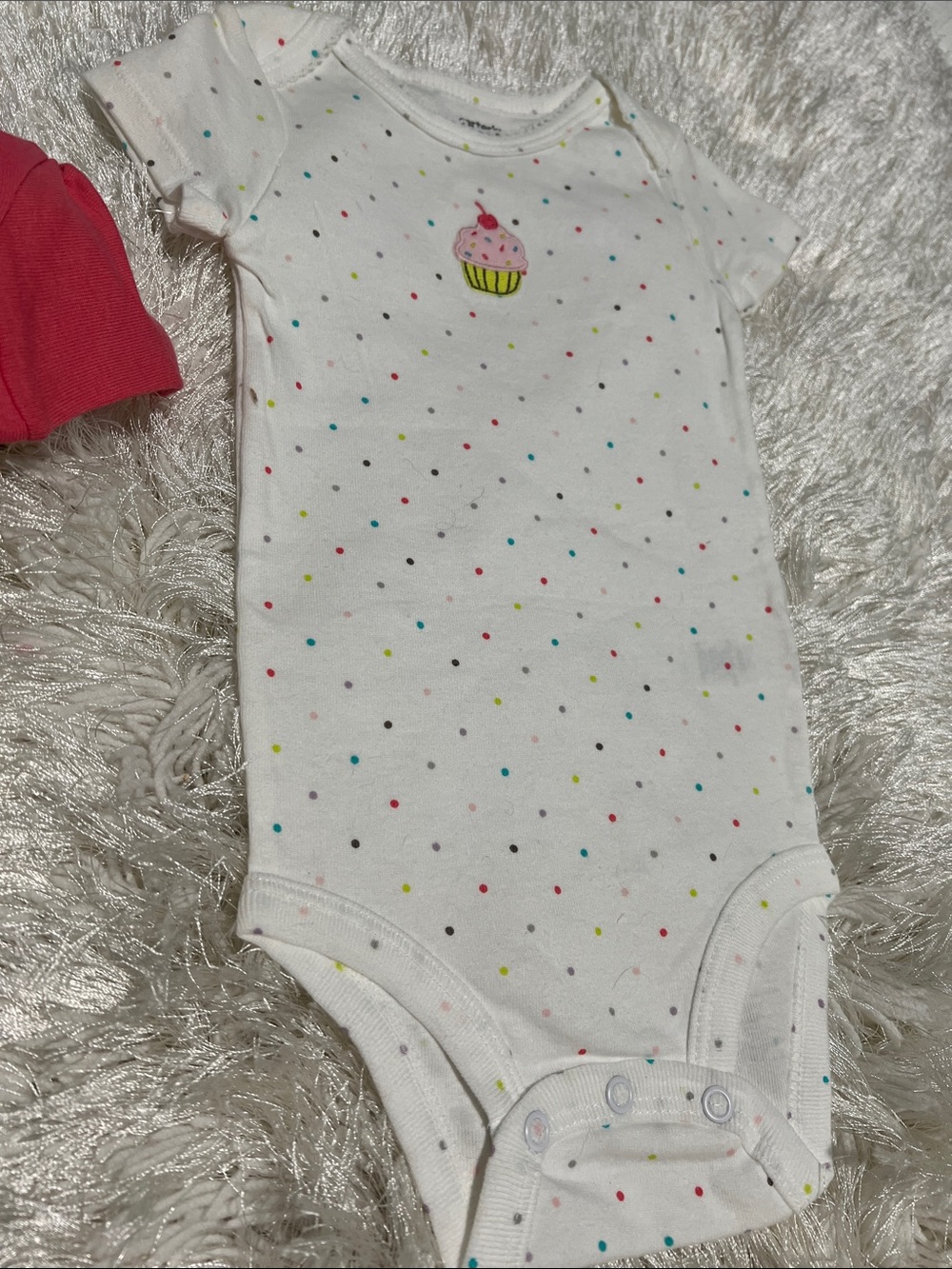 Carter's Little Layette Infant 5 Pack 100% Cotton Short Sleeve Bodysuits 9MO NWT - Picture 9 of 12